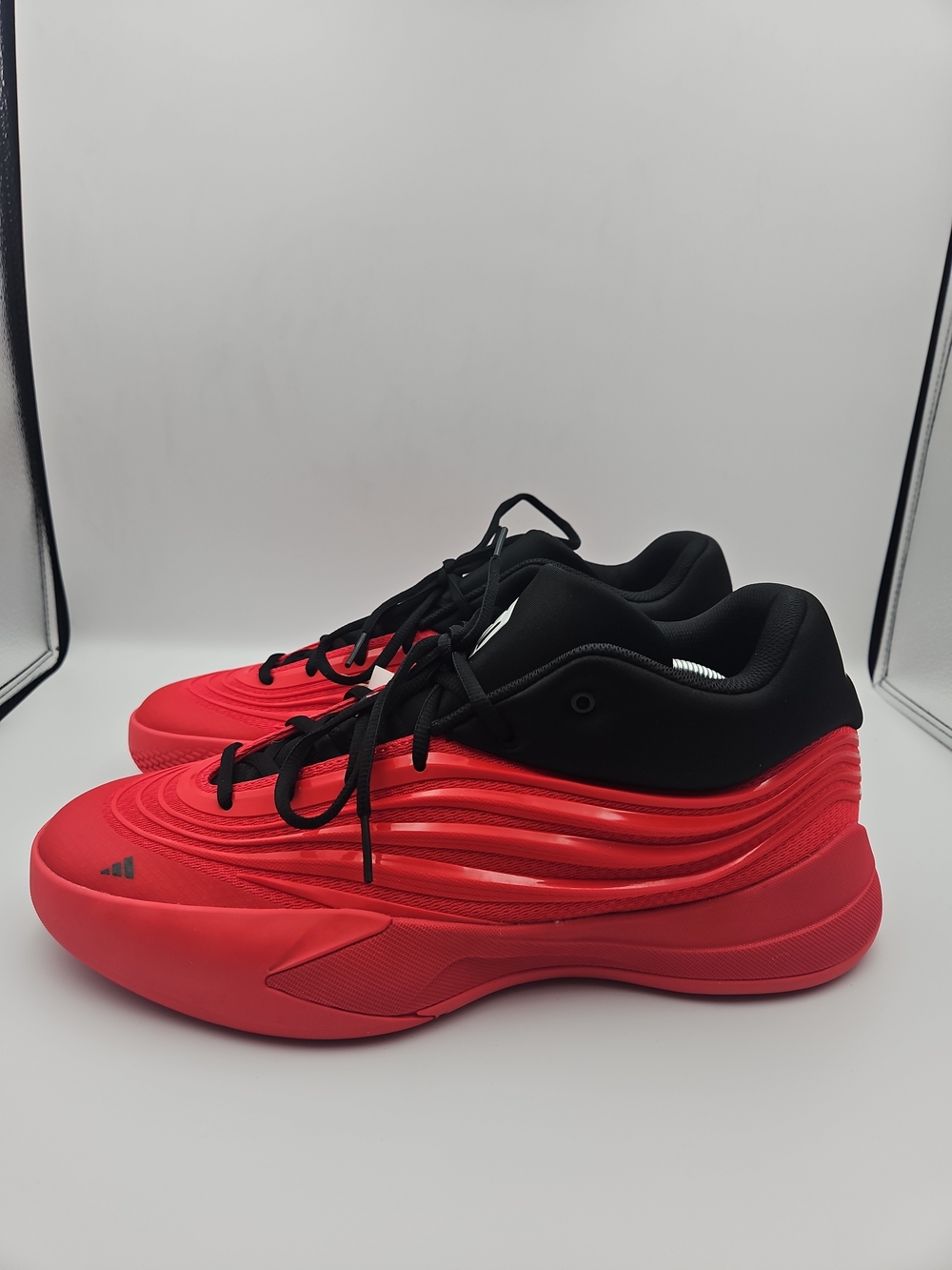 Adidas Red and Black Athletic Sneakers
